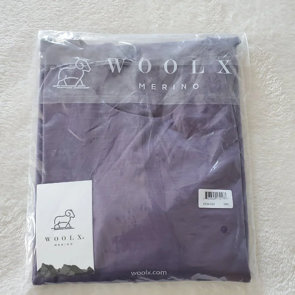 Woolx Sophia Bodysuit Merino Wool Blend Purple Small - Picture 8 of 10